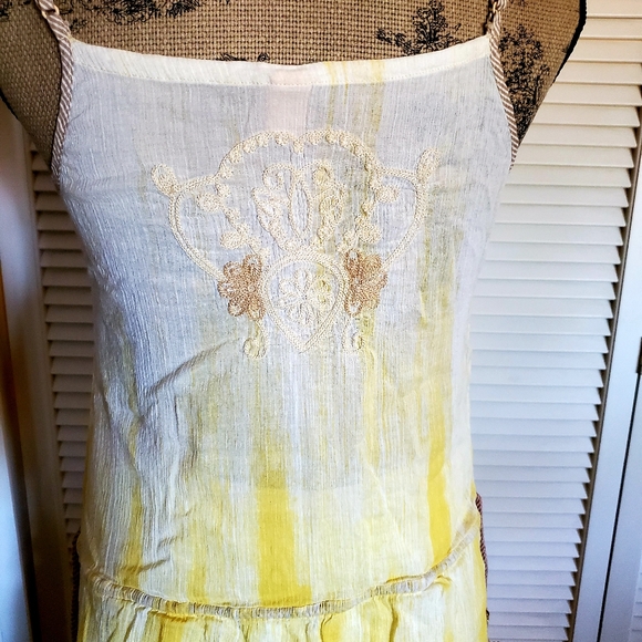 Popular Yellow Free People Embroidered Tie-Dye Set - Picture 5 of 9